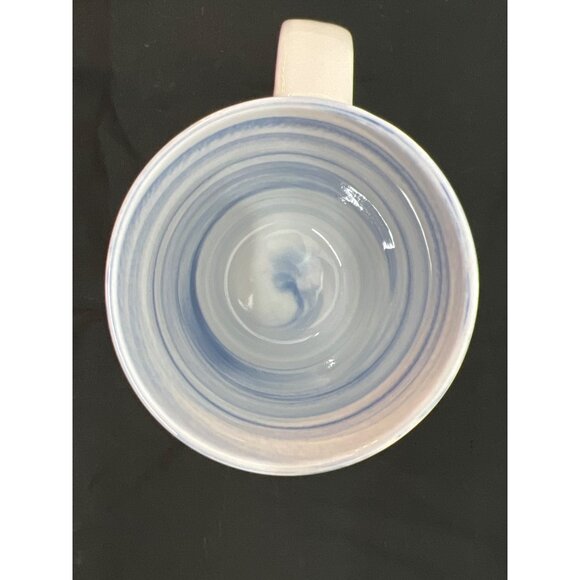 Elegant Blue & White Swirl Ceramic Mug - Picture 5 of 6